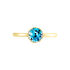 MILY Damen Ring Gold 585 (14 Karat) Topas Blau 1,02 ct