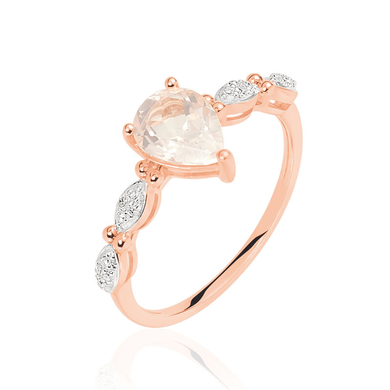 Bague Or Rose Dentelle Quartz Rose - Spannringe Damen | OROVIVO