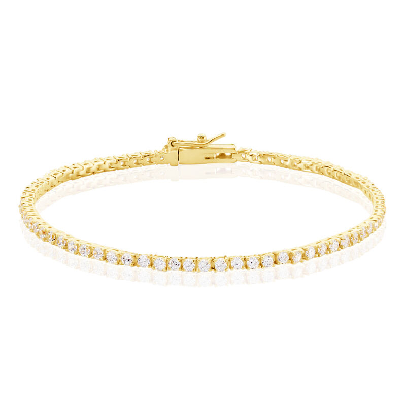 AUREISEL Damen Armband Silber vergoldet 925 Zirkonia Wei&szlig; 4,21 ct - Armb&auml;nder Damen | OROVIVO