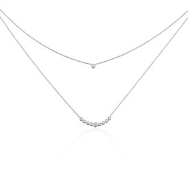 Damen Halskette Weißgold 375 Zirkonia - Ketten mit Stein Damen | OROVIVO