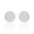 Damen Ohrstecker Silber 925 Zirkonia Weiß Kreis