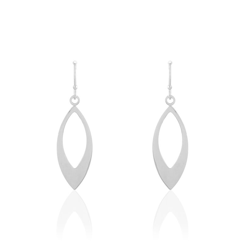 Boucles D'oreilles Pendantes Argent Blanc - Spannringe Damen | OROVIVO