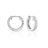 Damen Creolen Weißgold 375 Diamant 0,07ct Kreis Valencia 12,00mm 