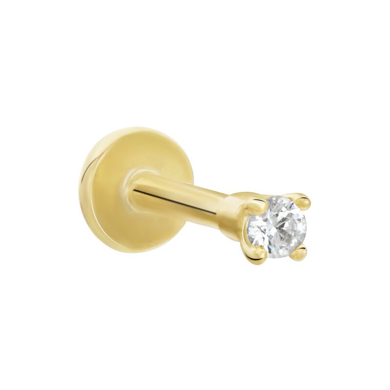 Piercing De Labret Or Jaune Catala Oxyde De Zirconium - Spannringe Damen | OROVIVO