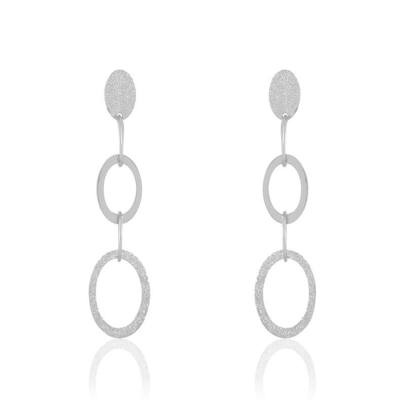 Boucles D'oreilles Pendantes Florimondeae Argent Blanc - Spannringe Damen | OROVIVO