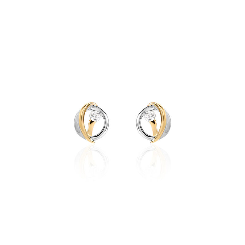 PAM Damen Ohrstecker Gold 333 (8 Karat) Andere Steine Wei&szlig; - Ohrstecker Damen | OROVIVO