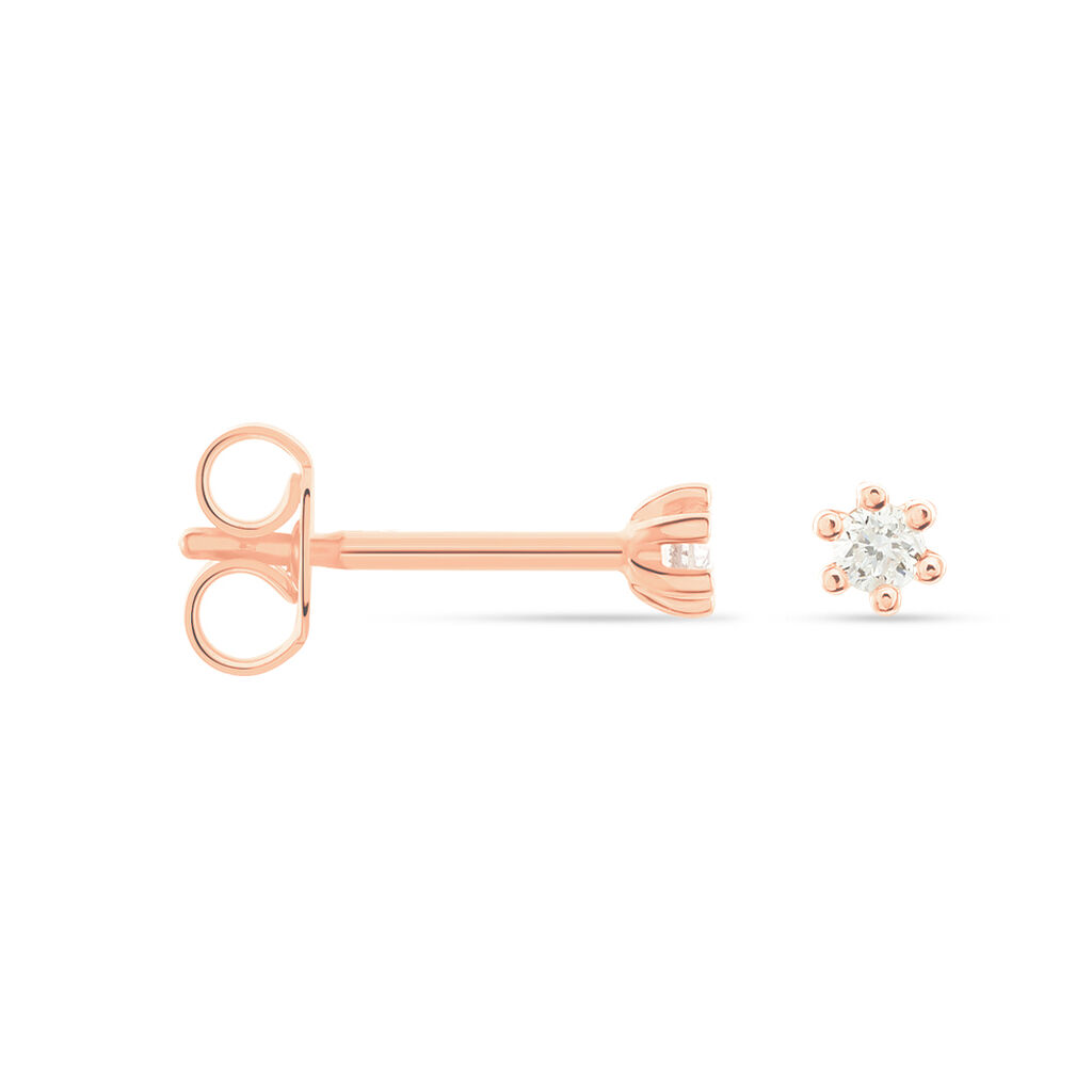 Damen Ohrstecker Rosegold 375 Diamant 0,07ct Merle  - Ohrstecker Damen | OROVIVO