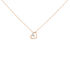 ASHLEY HERZ Damen Collier Silber rosevergoldet 925 Zirkonia Wei&szlig; 0,01 ct Herz