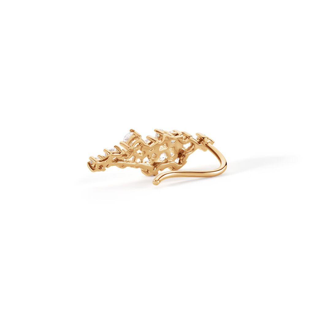 FABIANA Damen Ohrschmuck Vergoldet Zirkonia Wei&szlig;