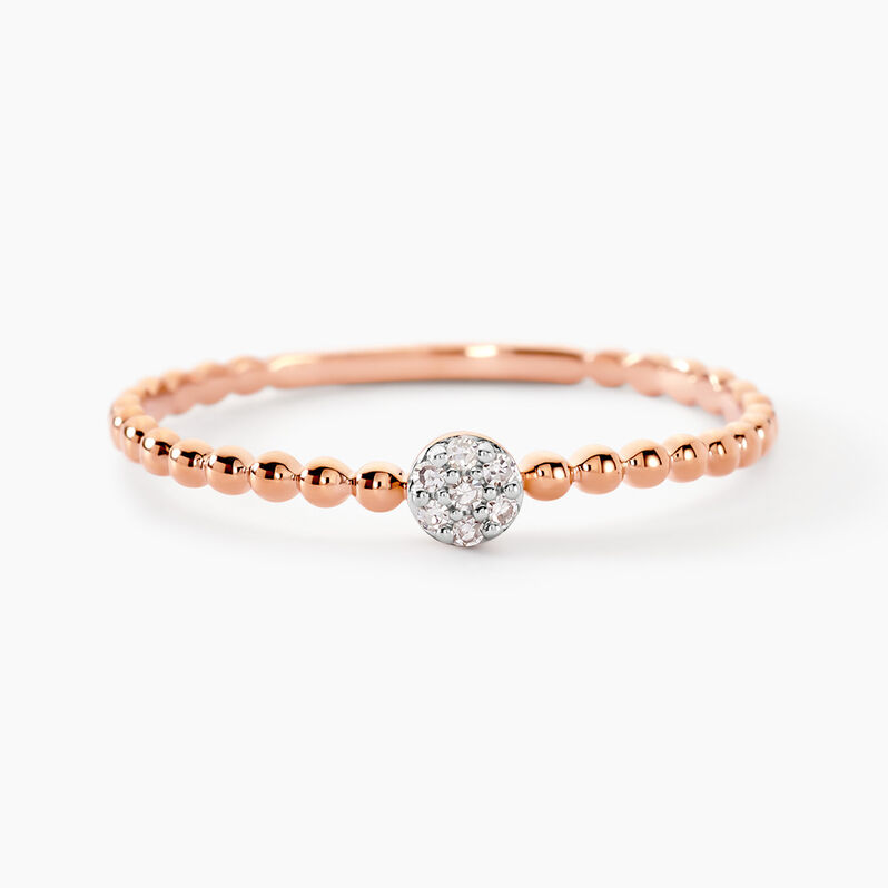 Solitaire Or Rose Diamant Tam - Spannringe Damen | OROVIVO