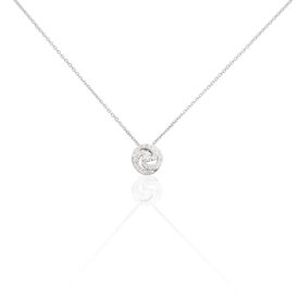 Damen Halskette Weißgold 375 Diamanten 0,14ct - Ketten mit Anhänger Damen | OROVIVO