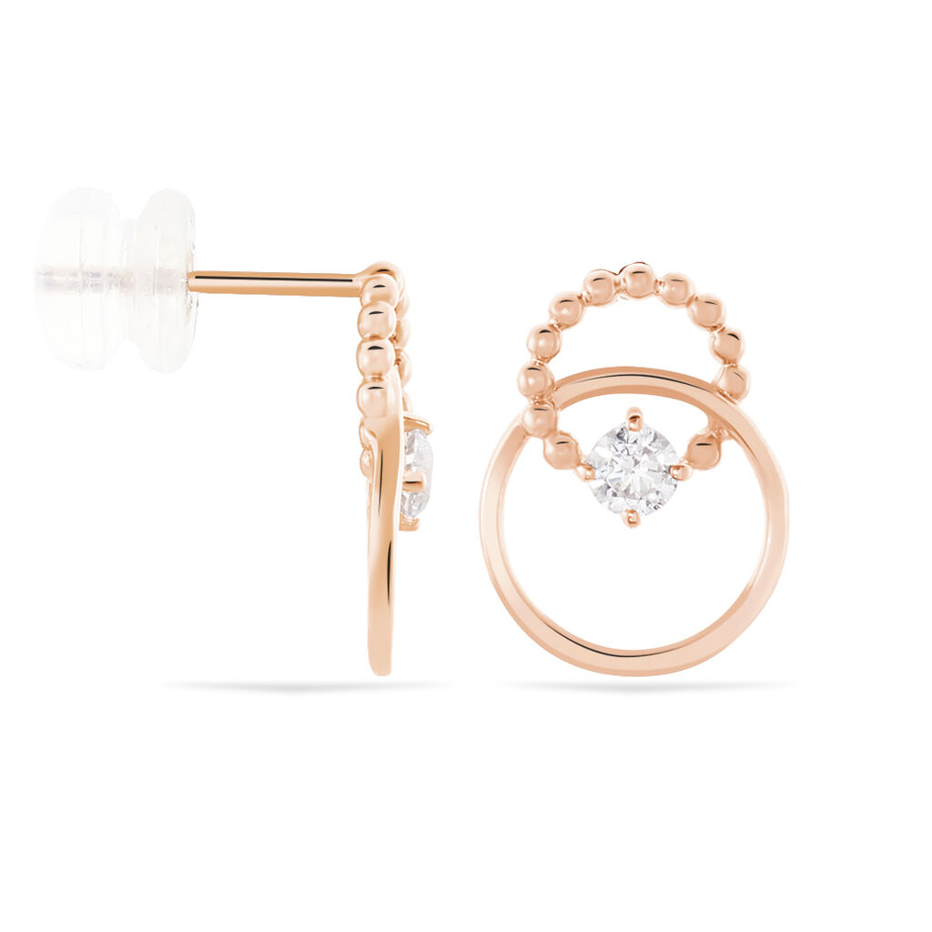 Boucles D'oreilles Or Rose Edima Cercles - Spannringe Damen | OROVIVO