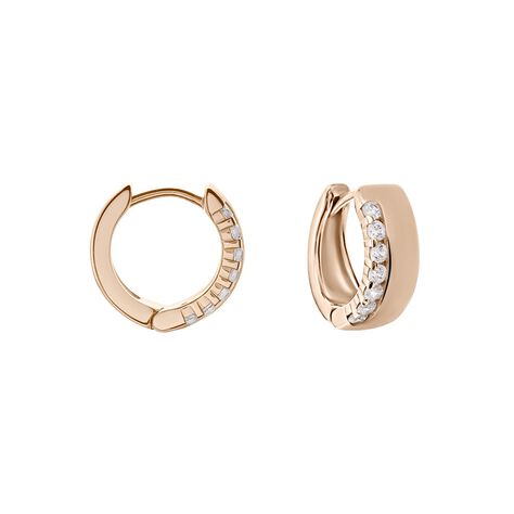 Damen Creolen Silber 925 Rosé Vergoldet Zirkonia - Creolen Damen | OROVIVO