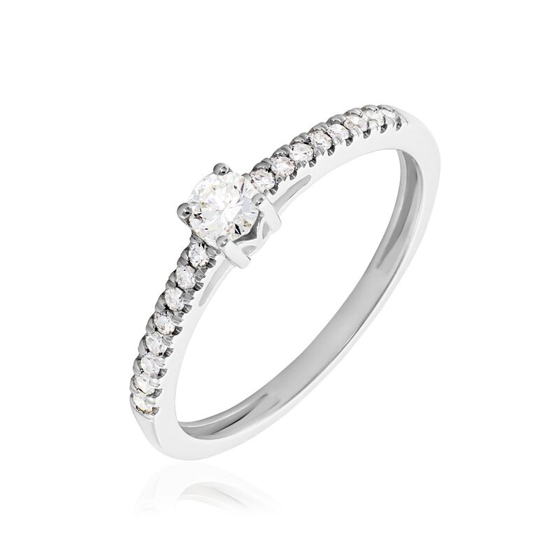 Bague Eliisa Or Weiss Diamant Weiss Diamant - Spannringe Damen | OROVIVO