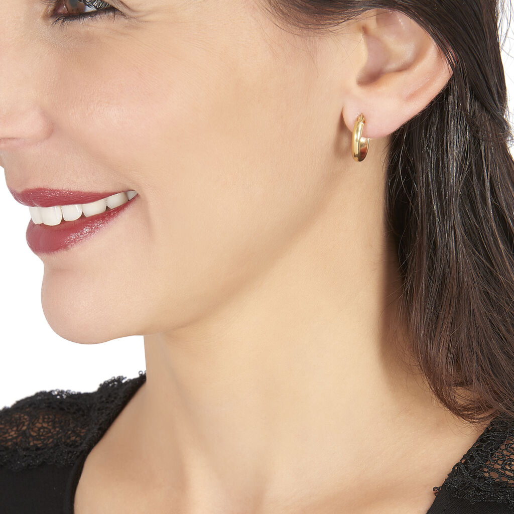 SHALANA OVAL Damen Creolen Gold 375 (9 Karat) Oval B 3 mm