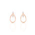 MARIE 2 Damen Ohrstecker Silber rosevergoldet 925 Zirkonia Wei&szlig; 0,08 ct Tropfen