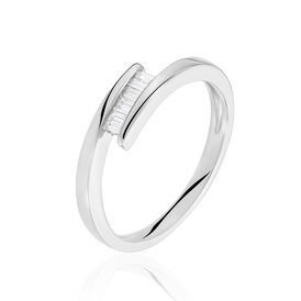 Spannring Weißgold 375 Diamanten 0,132ct - Ringe mit Edelsteinen Damen | OROVIVO