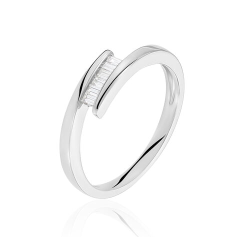 Damen Ring Weißgold 375 Diamant 0,13ct Lea  - Hochzeitsringe Damen | OROVIVO