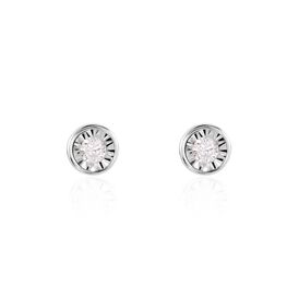 Damen Ohrstecker Weißgold 375 Diamant 0,08ct - Ohrstecker Damen | OROVIVO