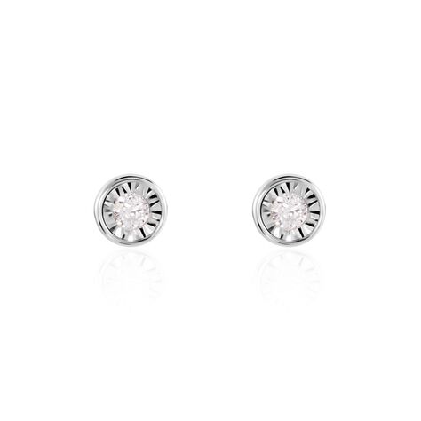 Damen Ohrstecker Weißgold 375 Diamant 0,08ct - Ohrstecker Damen | OROVIVO