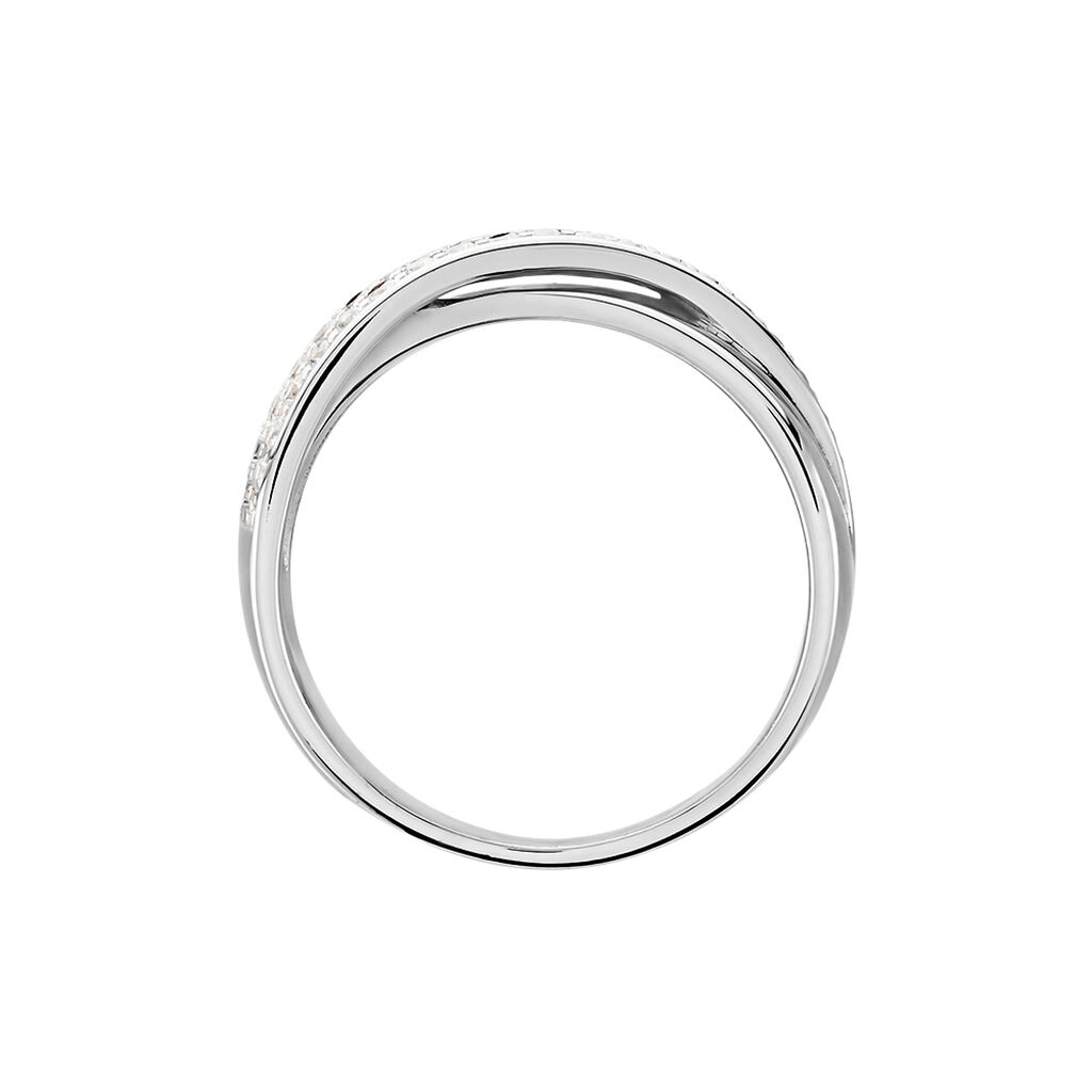 Damenring Silber 925 Zirkonia gekreuzt Tyra - Ringe mit Stein Damen | OROVIVO