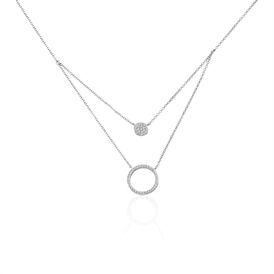 Damen Halskette Silber 925 rhodiniert Zirkonia - Ketten mit Stein Damen | OROVIVO