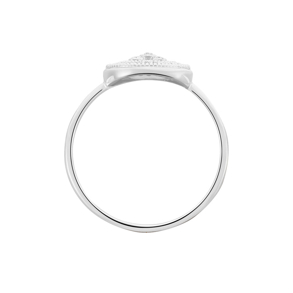 Bague Or Weiss Elfidiane Cercle Fleur Di - Spannringe Damen | OROVIVO