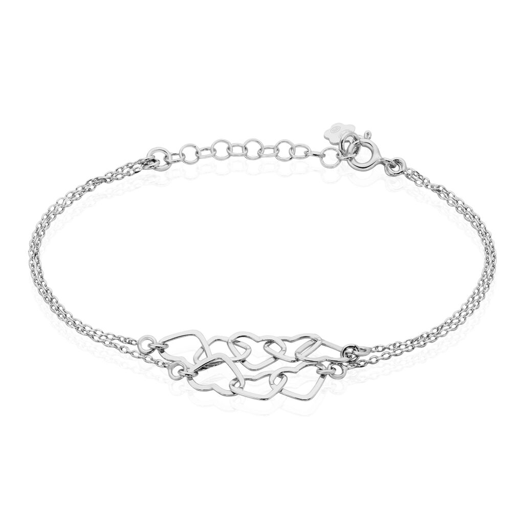 🦚 Damenarmband Silber 925 Herz , Armband ohne Stein