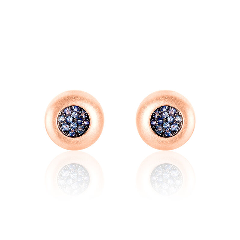 Damen Ohrstecker Rosegold 750 Saphir 0,29ct Fakka  - Ohrstecker Damen | OROVIVO
