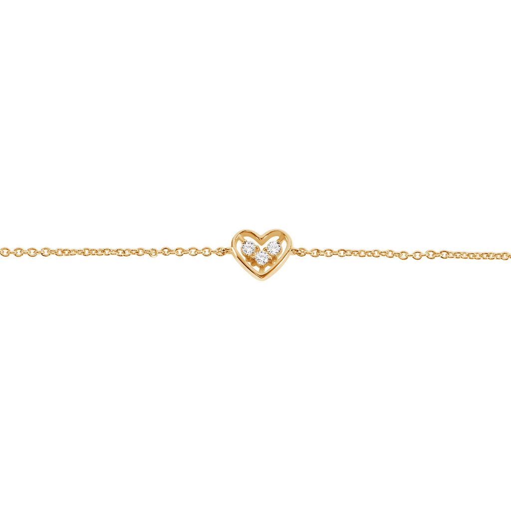 Damenarmband Vergoldet Zirkonia Herz - Armbänder mit Anhänger Damen | OROVIVO