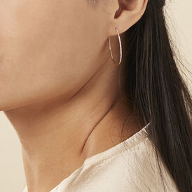 Damen Steckcreolen Gold 375 Diamanten 0,14ct  - Creolen Damen | OROVIVO