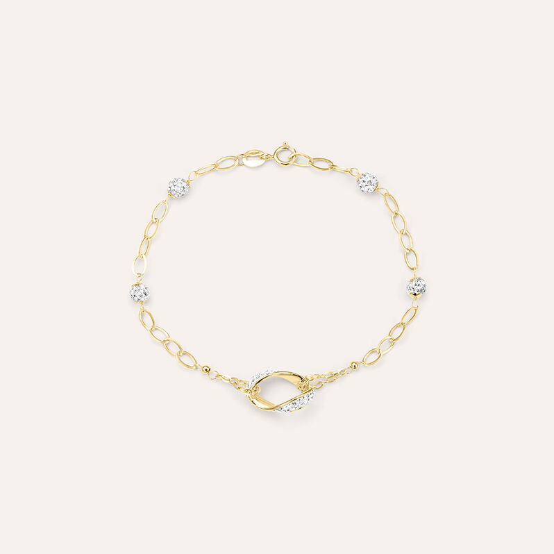 Bracciale Crystal Gold Oro Giallo Cristallo - Spannringe Damen | OROVIVO