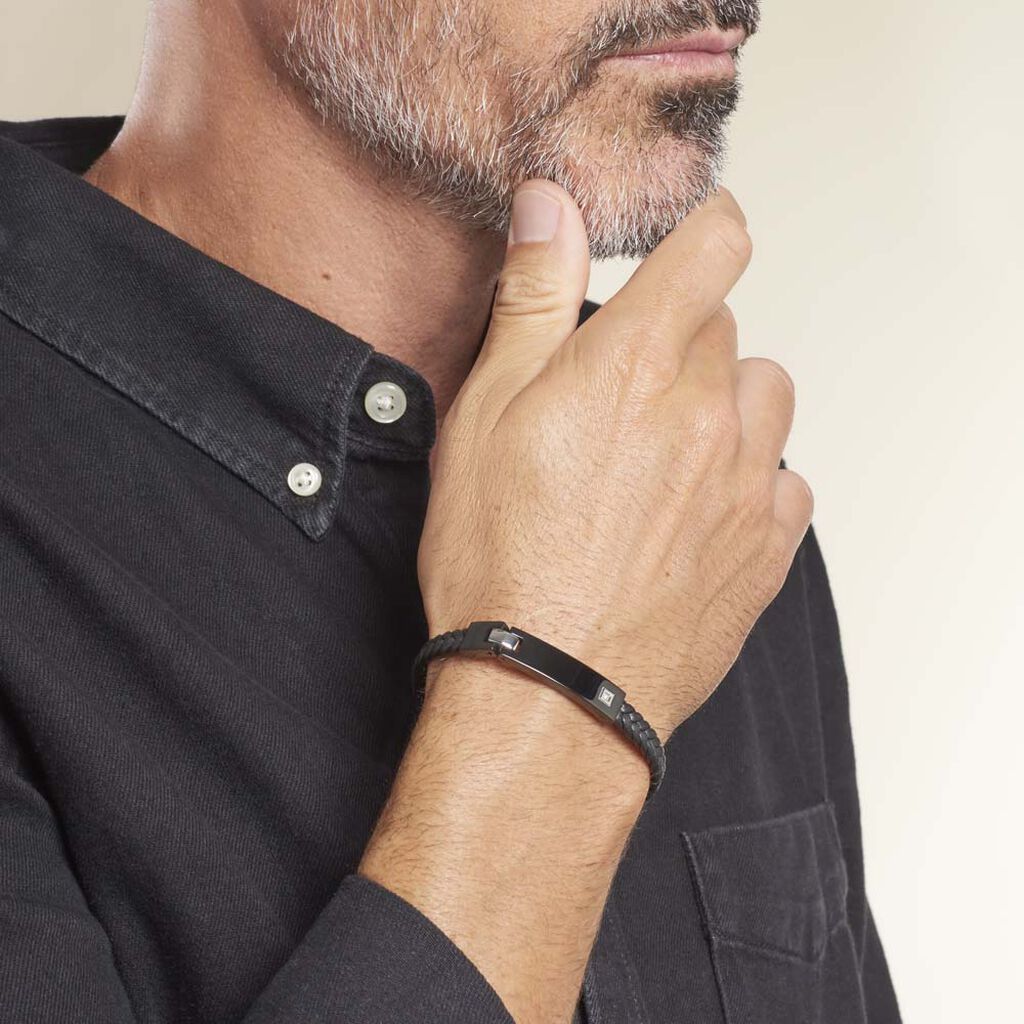 Bracelet Camille Acier Et Tresse - Spannringe Herren | OROVIVO
