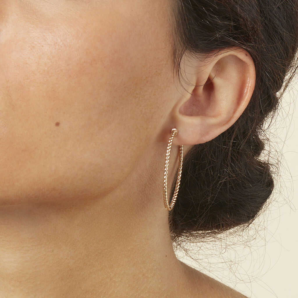 Damen Creolen Messing Gold plattiert - Creolen Damen | OROVIVO
