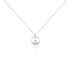 ELUISA Damen Collier Silber 925 Zirkonia Wei&szlig; 0,01 ct Kreis B 1,2 mm