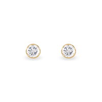 Damen Ohrstecker Gold 375 Zirkonia Elda Fassung Zarge 