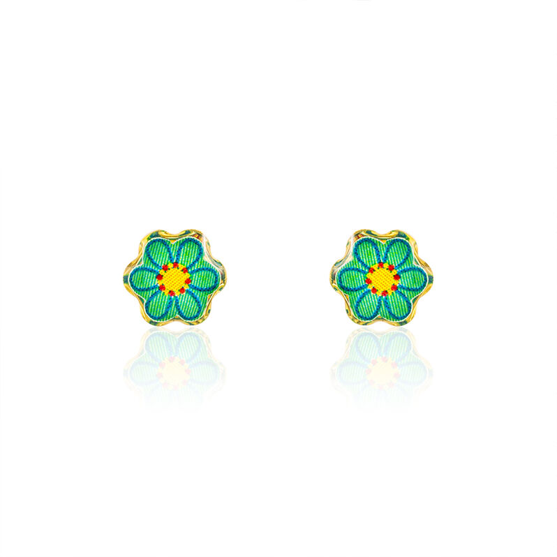 Boucles D'oreilles Puces Or Jaune - Spannringe Kinder | OROVIVO