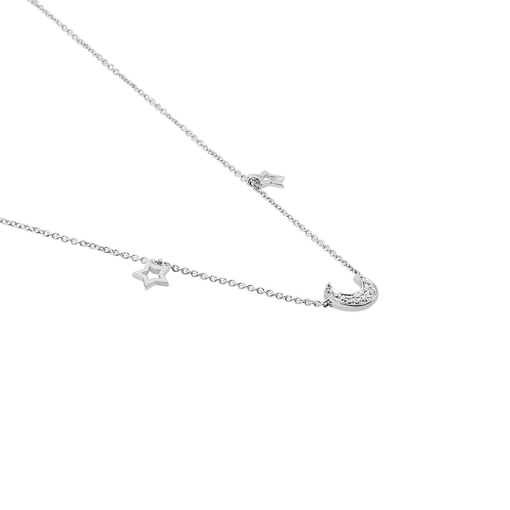 Collier Bidia Or Blanc Diamant - Spannringe Damen | OROVIVO