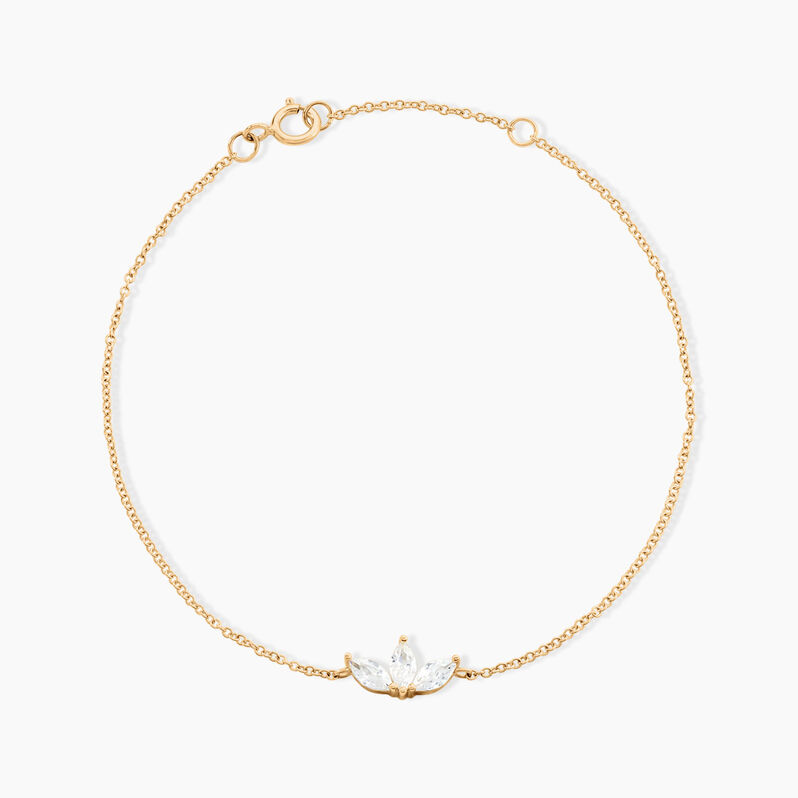 Bracelet Pipra Or Jaune Oxyde De Zirconium - Spannringe Damen | OROVIVO