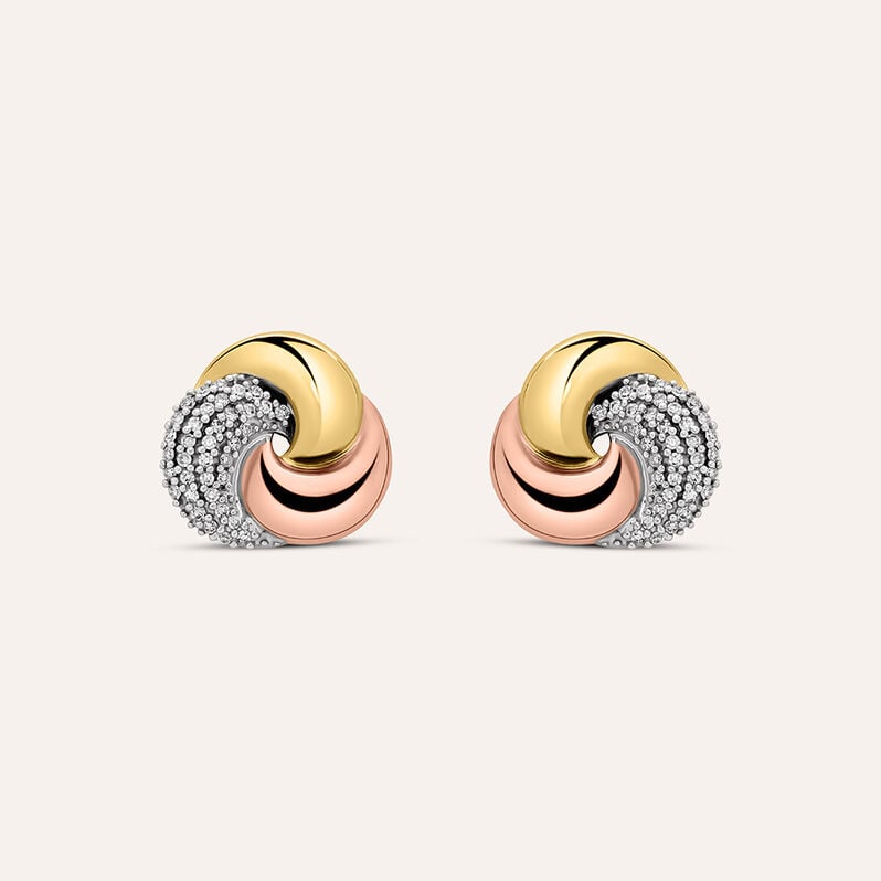 Orecchini Lobo Sophia Oro Tricolore Diamante - Spannringe Damen | OROVIVO