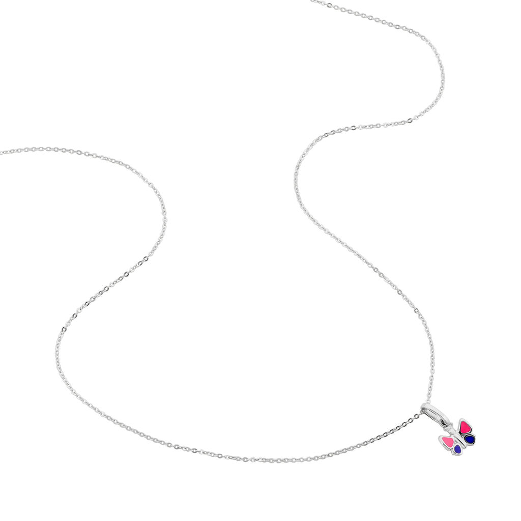 Kinder Halskette Silber 925 Schmetterling Lila - Halsketten Kinder | OROVIVO