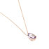 ROSWITA Damen Collier Silber rosevergoldet 925 Amethyst Violett 1,400 ct