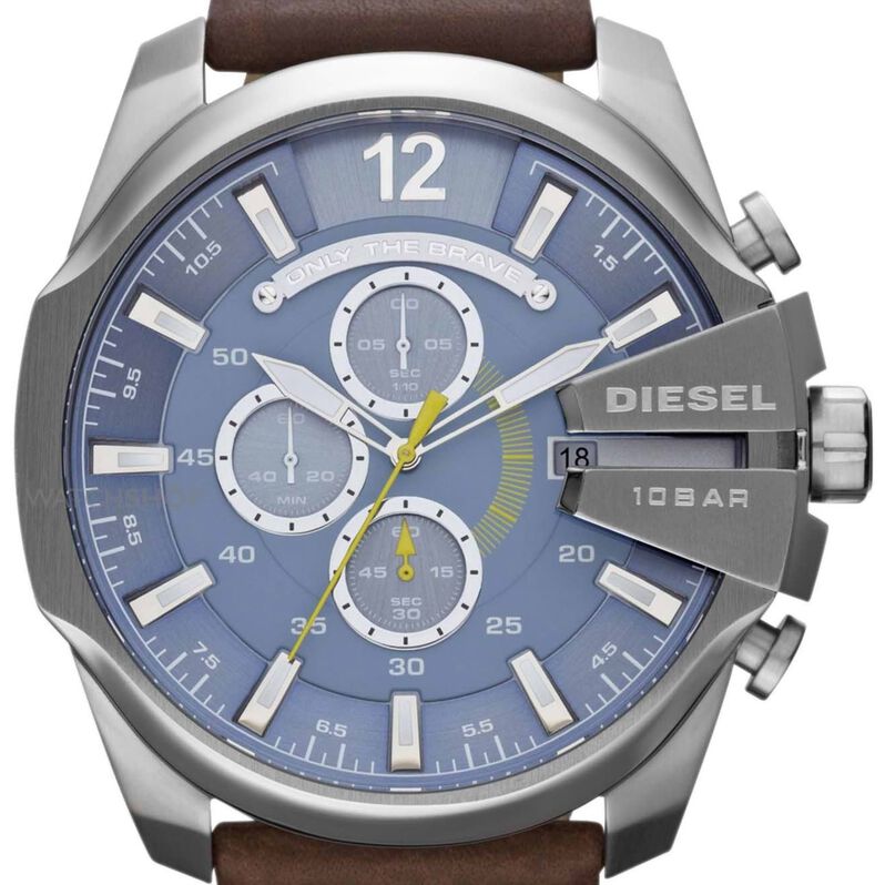 Orologio Cronografo Uomo Diesel Mega Chief quadrante blu DZ4281-RE21 - Spannringe Herren | OROVIVO