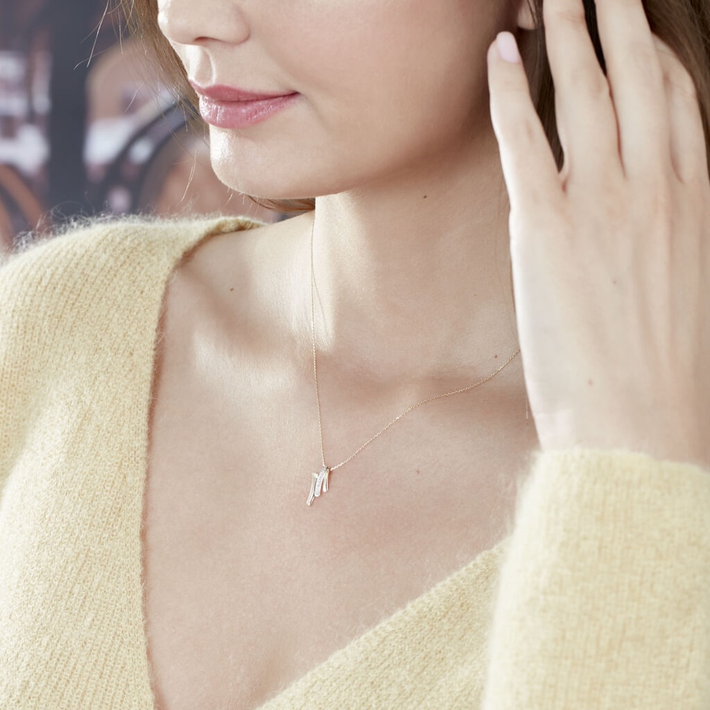 Collier Melia Or Jaune Et Diamants - Spannringe Damen | OROVIVO