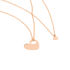 NAOMIE Damen Collier Silber rosevergoldet 925 Herz B 1,5 mm