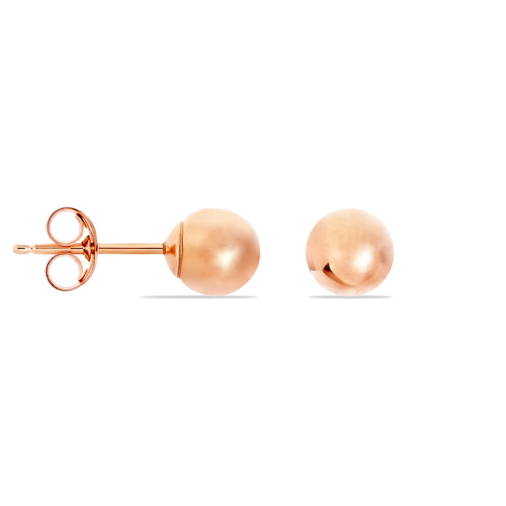 Damen Ohrstecker Silber 925 Rosé Vergoldet 6mm - Ohrstecker Damen | OROVIVO