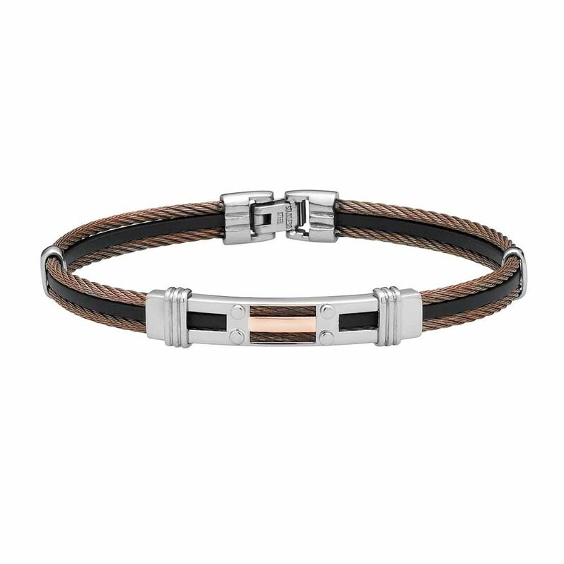 Bracelet Marie-gaelleae Or Acier Bicolore - Spannringe Herren | OROVIVO