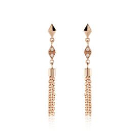 Damen Ohrstecker Lang Silber 925 Rosé Vergoldet - Ohrstecker lang Damen | OROVIVO