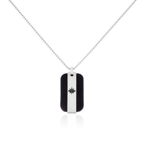 Herren Halskette Edelstahl Schwarz Kompass - Halsketten Herren | OROVIVO