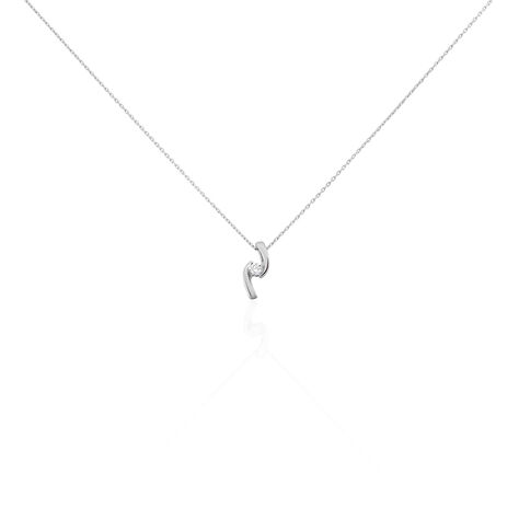 Damen Halskette Weißgold 375 Diamant 0,1ct - Halsketten Damen | OROVIVO
